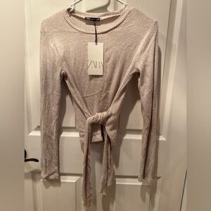 BNWT Zara Tie Front‎ Shirt | M
